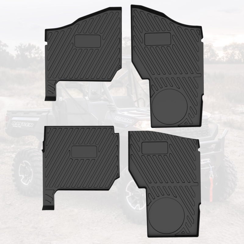 A UTV PRO Floor Mats for Polaris Ranger 1000 XP Crew Accessories 20192025 4 Seater Front Rear Cargo Mat