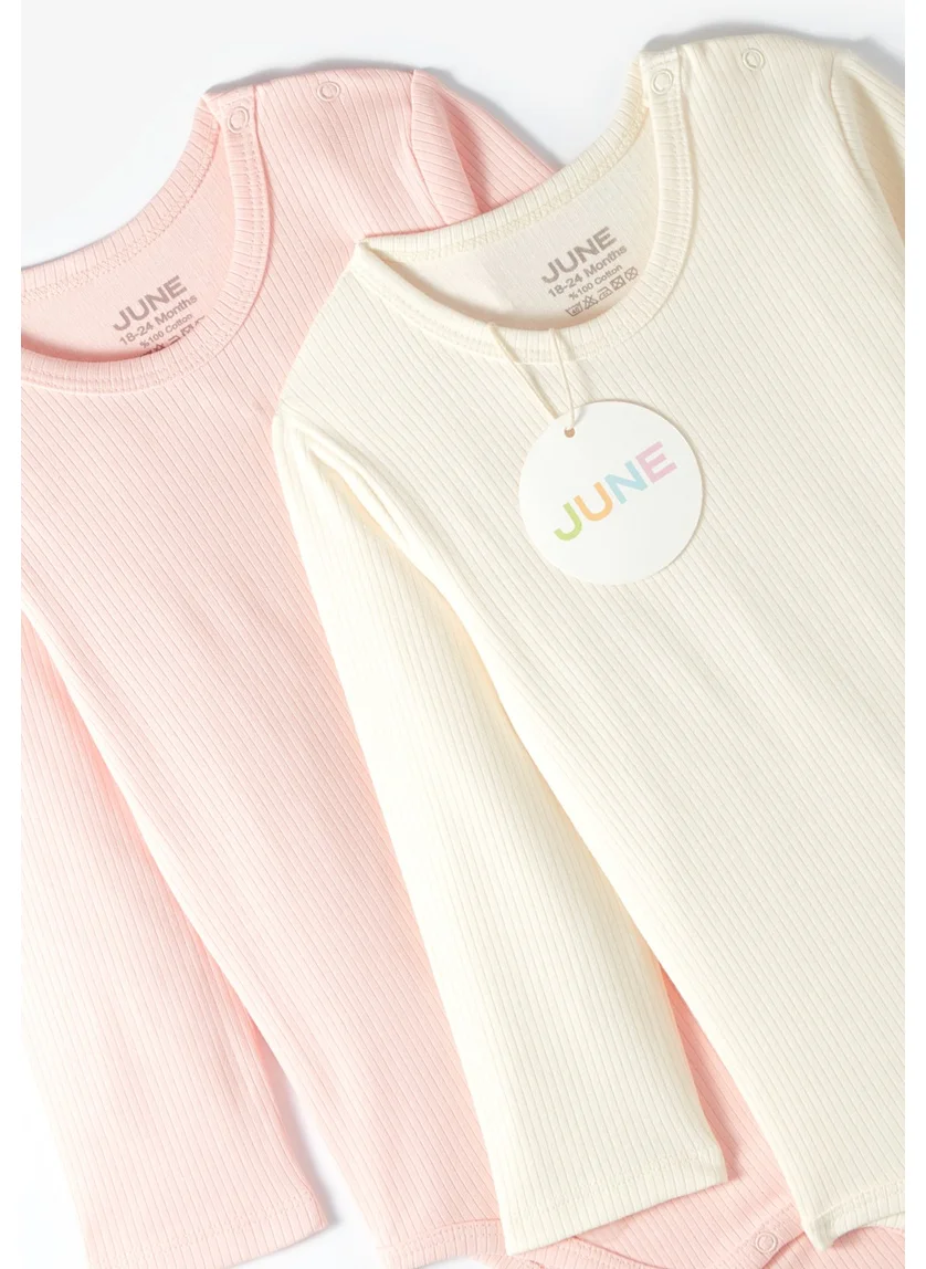 JUNE Baby Interlock 2 Pack Bodysuit