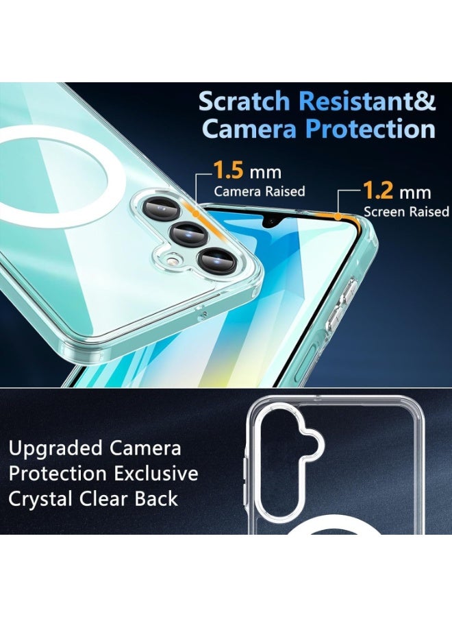 Muzz Samsung Galaxy A16 5G Clear Magnetic Cover, MagSafe Compatible, Hybrid Protective, Crystal Clear Back Case, Shockproof Silicone Frame, Slim Transparent Case 1 PACK Samsung Galaxy A16 5G - Image 5