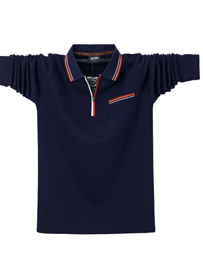 Long Sleeve Polo Shirts Men Spring Autumn Polo Shirt Fashion Casual Solid Color Cotton Polo - Image 1