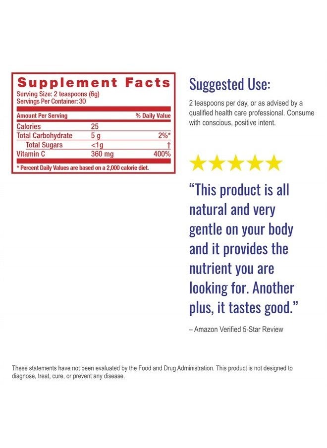 HEALTHFORCE SUPERFOODS Truly Natural Vitamin C - 180 g Powder  - Image 2