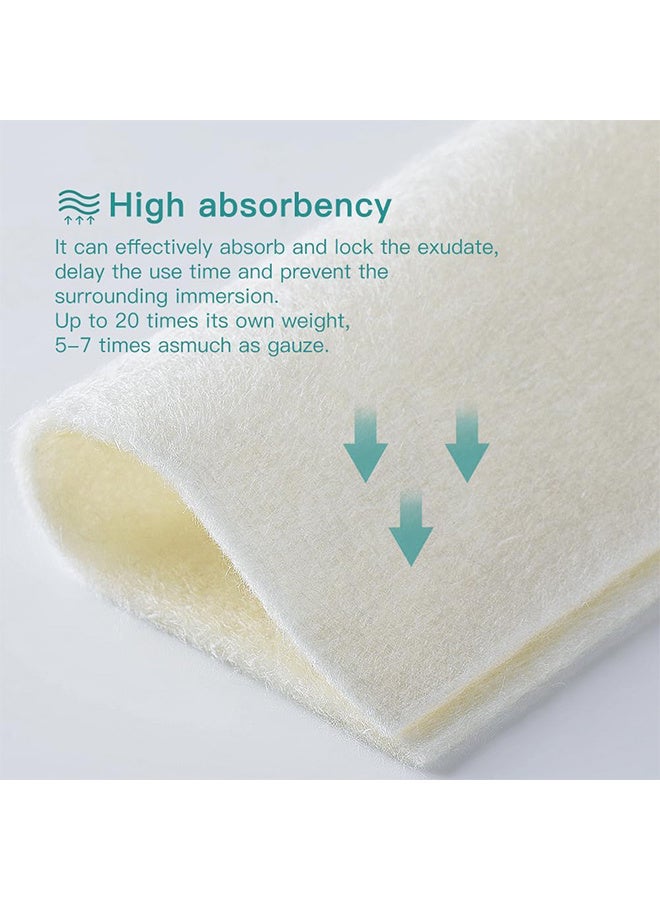 Generic Calcium Alginate Wound Dressing, 10cm x 10cm Patches,10pcs Individual Sterile Pads, Soft and Highly Absorbent Dressing Gauze, Non-Stick Padding  - Image 3