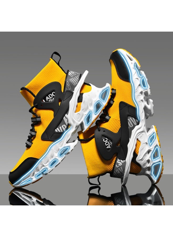 NIBEMINENT Men High-Top Blade Running Shoes Breathable Sock Sneakers Male Outdoor Jogging Shoes Anti-Slippery - Image 1