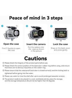 TELESIN TELESIN Waterproof Case for DJI Action 5 Action 4 Action 3 Camera Accessories, with Anti-Fog Underwater Housing Shell Cage Supports 45M/148FT Deep Diving Scuba Snorkeling Swimming with Quick Release Screw  - Image 5