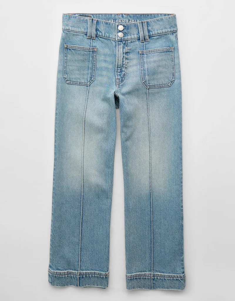 امريكان ايجل جينز قصير بقصة ستوفبايب بخصر عالي ونسيج مطاطي