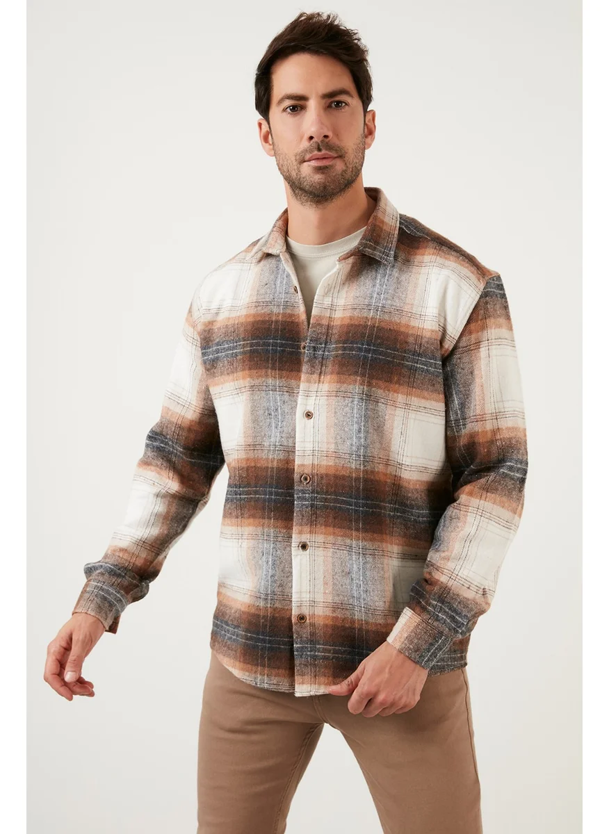 Buratti Regular Fit Plaid Patterned Cotton Lumberjack Shirt Men's Shirt 5896602
