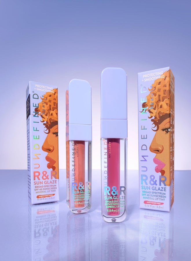Undefined R&R Sun Glaze SPF 40 Mineral Lip Oil Tint Sunscreen (Nude) - Image 5