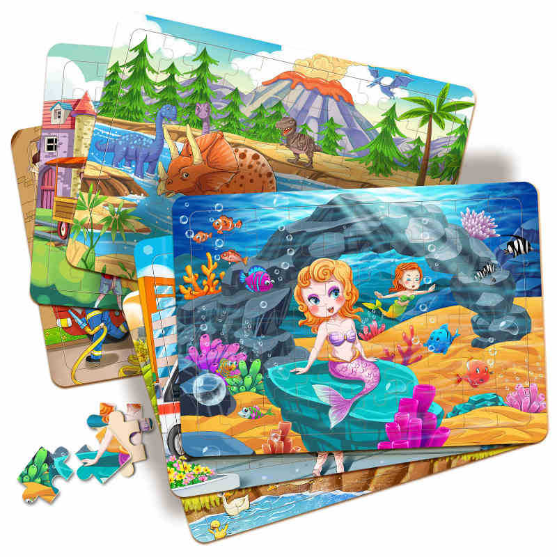 60 Pieces Of Wooden Jigsaw Puzzle For Children And Early Childhood Education Enlightenment Puzzle Toys 3-4-5-6 Years Old - Image 3