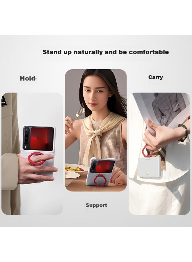 Defense Ring Stand Case For Huawei Pura X, Full Coverage Anti-drop Fashion Leather Case For Women, Luxury Protective Cover Design, New Flawless Product - Image 2