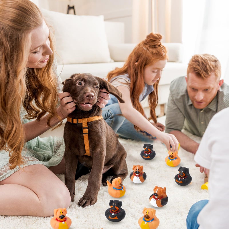 Deekin 24 Pcs Rubber Ducks 2 Inch Animal Party Favors Small Rubber Ducks For Cruise Ships For Shower Birthday Gift Activity Theme Party (Cute Dog Style) - Image 4