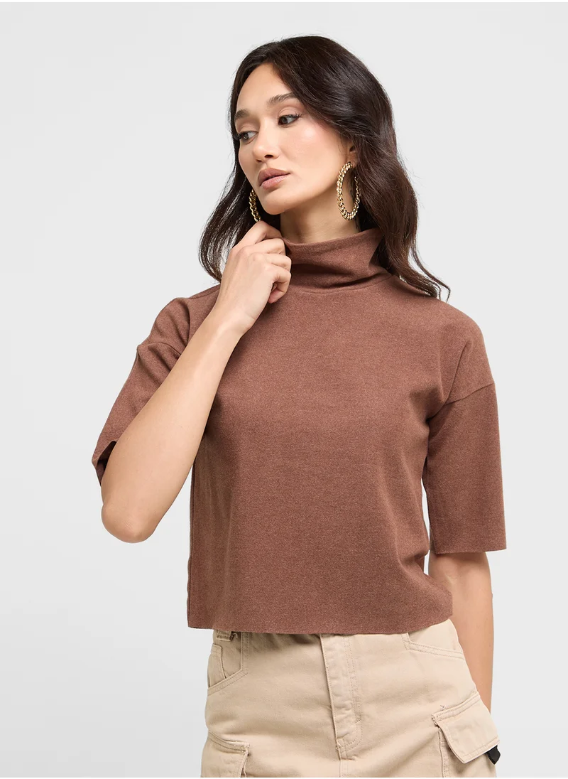 نويزي ماي Alisa Fleece Short Sleeve Sweatshirt