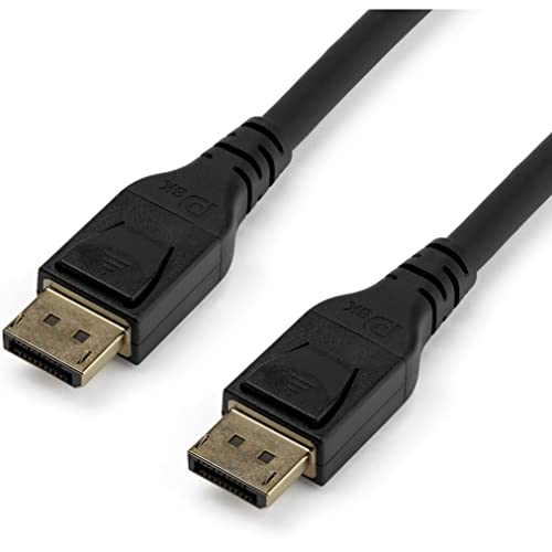 StarTech.com 10ft (3m) VESA Certified DisplayPort 1.4 Cable, 8K 60Hz HBR3 HDR, UHD DisplayPort Monitor Cord, Ultra HD 4K 120Hz DP 1.4 Video Cable M/M DP Connector - Image 1