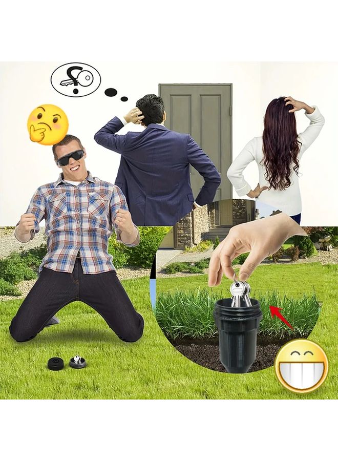 Small Waterproof Key Hider Outdoor Garden Patio Lawn Hidden Storage Safe Box - Image 3