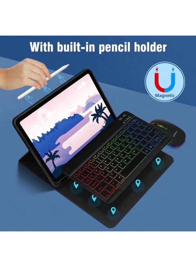 general Suitable for Samsung Tab A9 Plus 11-inch (SM-X210/216/218) Bluetooth keyboard RGB gradient backlit keyboard protective cover - Image 2