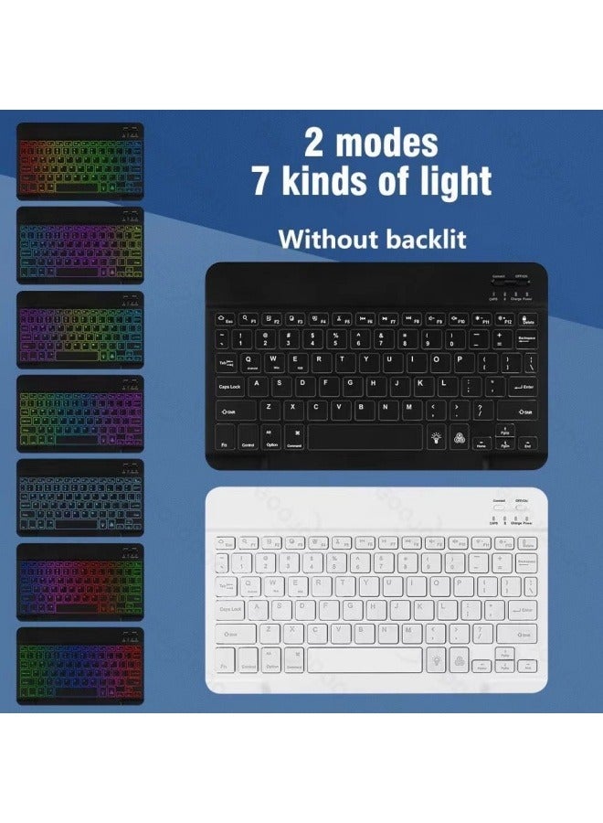 general Suitable for Samsung Tab A9 Plus 11-inch (SM-X210/216/218) Bluetooth keyboard RGB gradient backlit keyboard protective cover - Image 3