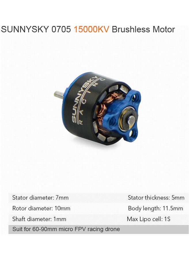 NIBEMINENT Brushless Motor For Micro FPV Racing Drone 0705 15000KV 6x3x5cm - Image 5