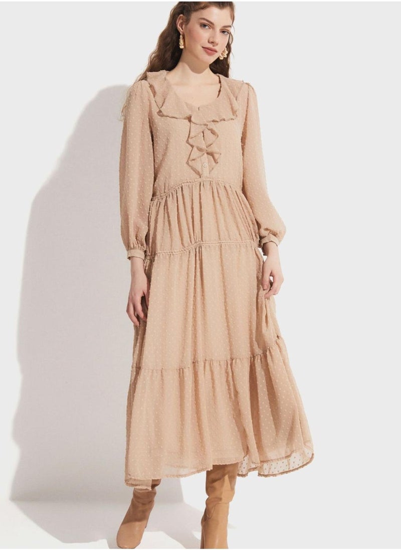 جون فستان شبكي بطبقات - Image 5