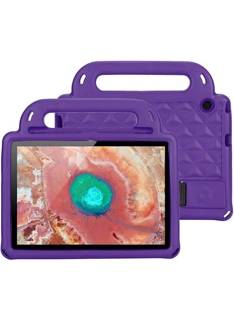 Tablet Case For Huawei Mediapad T3 Honor 2 Eva Shockproof Protective Cover Kids Case For 9.6In Tablet With Detachable Shoulder Strap Non‑Slip Handle And Foldable Stand(Pueple)