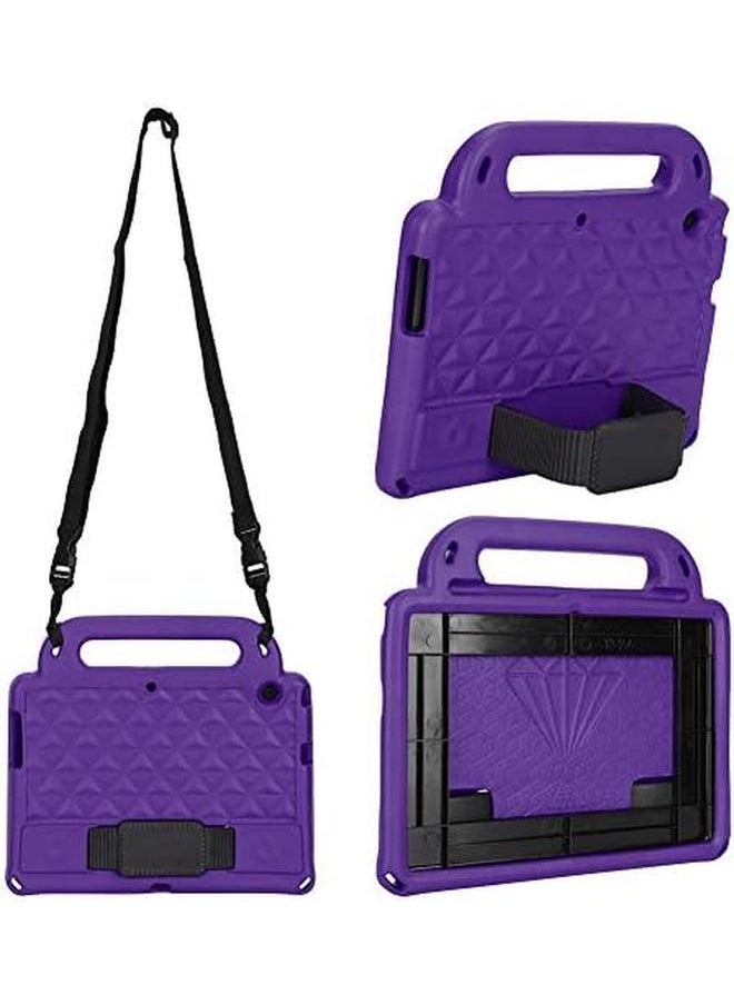 Tablet Case For Huawei Mediapad T3 Honor 2 Eva Shockproof Protective Cover Kids Case For 9.6In Tablet With Detachable Shoulder Strap Non‑Slip Handle And Foldable Stand(Pueple)
