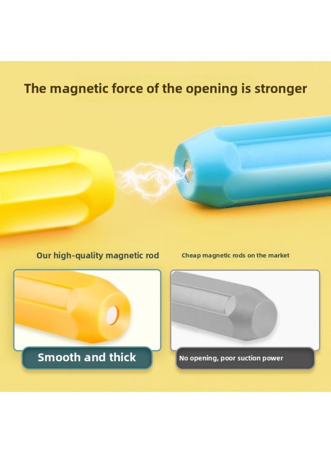 Children's Educational Assembled Toys Creative Magnetic Stick Suit Magnetic Building Blocks 4-year-old Boy Baby Early Education Toys G-Color:60 Suit + Storage Bag (middle-level Assembly)  - Image 4
