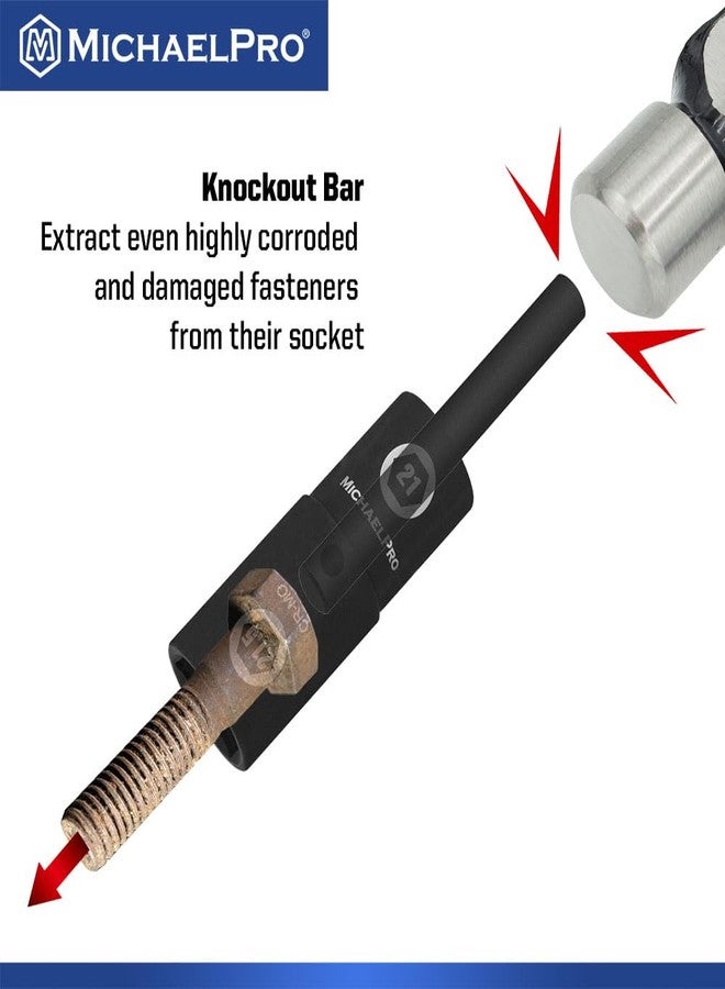 MichaelPro طقم مقابس صواميل عروة من MichaelPro، مكون من 4 قطع، بقطر نصف بوصة، وجدار رفيع، ومضاد للصدمات، مصنوع من فولاذ الكروم الموليبدينوم للاستخدام مدى الحياة، مع قضيب قابل للفك | MP005042 - Image 5