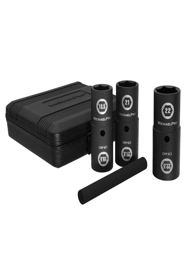 MichaelPro طقم مقابس صواميل عروة من MichaelPro، مكون من 4 قطع، بقطر نصف بوصة، وجدار رفيع، ومضاد للصدمات، مصنوع من فولاذ الكروم الموليبدينوم للاستخدام مدى الحياة، مع قضيب قابل للفك | MP005042 - Image 1