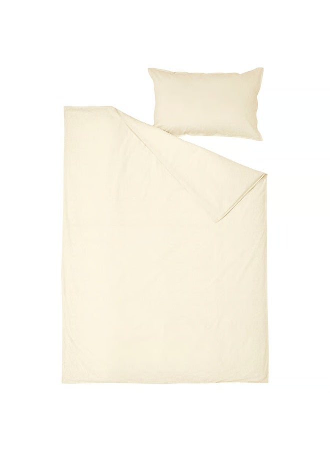 ڈیویٹ کور اور تکیے کا قدرتی 150x200/50x80 سینٹی میٹر - Image 5