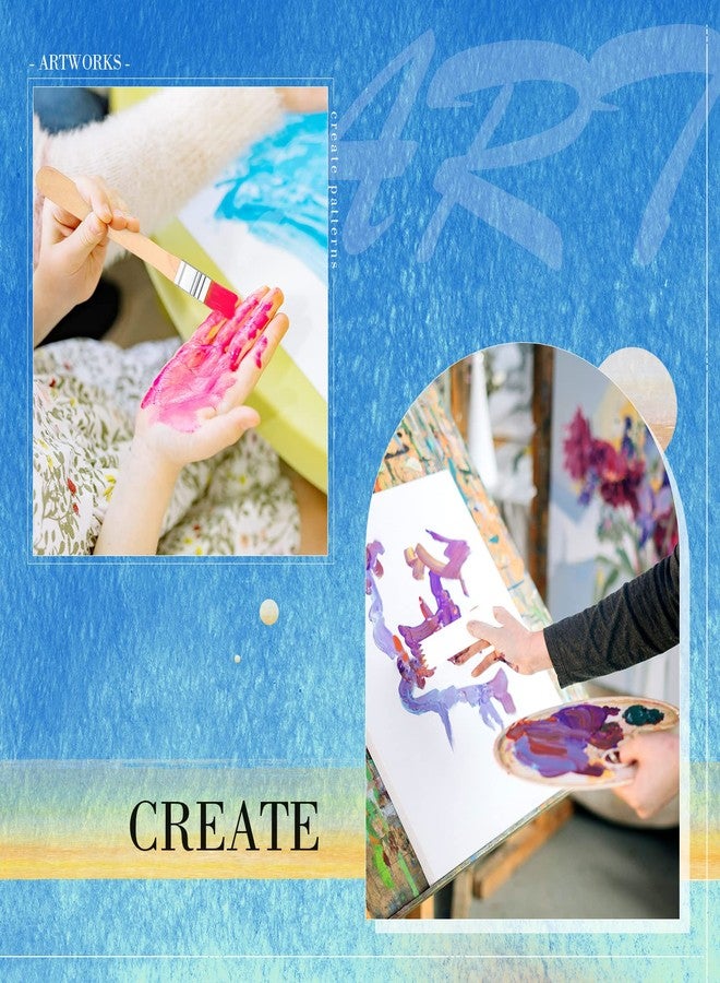 Potchen 30 Pcs Acrylic Pouring Swipe Painting Tools Supplies Acrylic Pouring Tools Supplies Brush Paint Scrapers 25 Pcs Paint Swipe Accessories and 5 Pcs Paint Brush Technique - Image 3