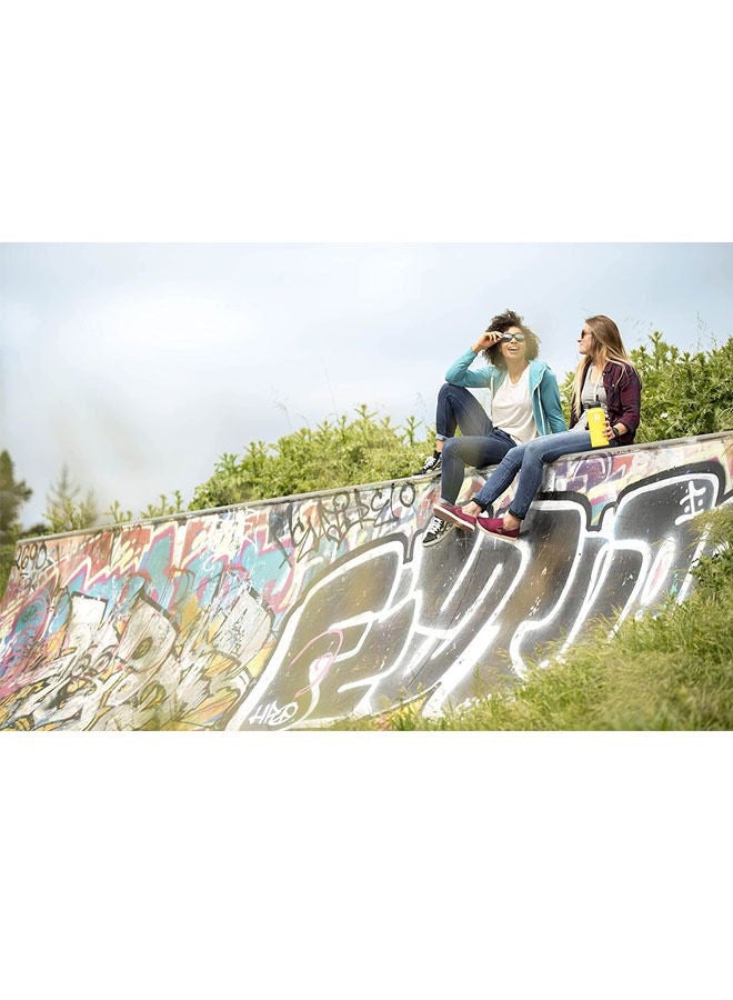 روك بو زجاجة ماء من الفولاذ المقاوم للصدأ معزولة بالتفريغ الهوائي من Rock Pow بفتحة واسعة مع غطاء مصاصة باللون الأبيض ، 40 أونصة - Image 4