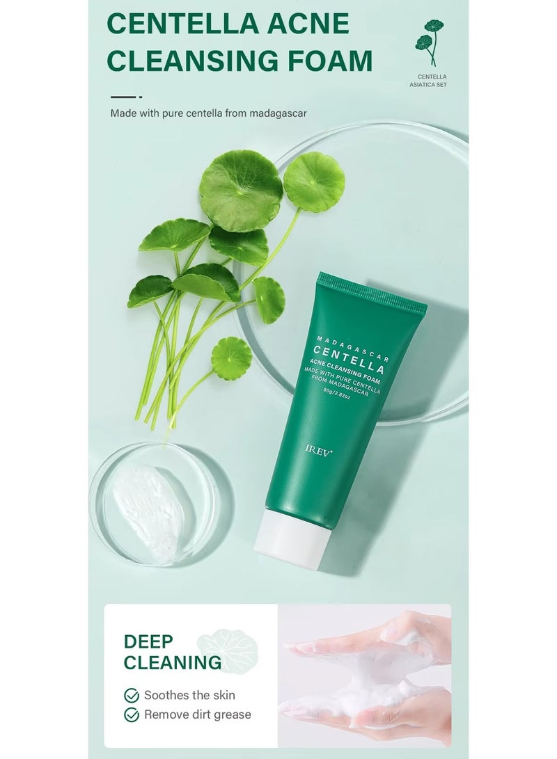 IREV Centella Skincare Moisturizer Natural Facial Cleansing Foam 80g - Image 2