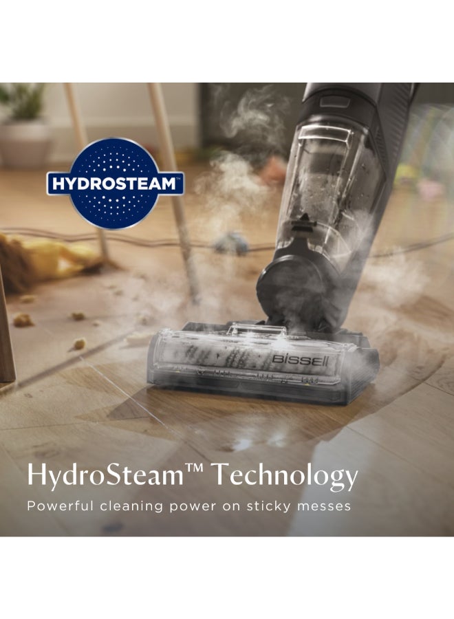 Bissell Crosswave Hydrosteam 3527E Wet & Dry All-In-One Vacuum, Vacuum, Mop And Steam With The Power Of Hydrosteam Technology. For Use On Tiles, Wood Floors, Rubber Floor & Mats | 2-Year Warranty 1100 W 3527E Titanium/Black - Image 4