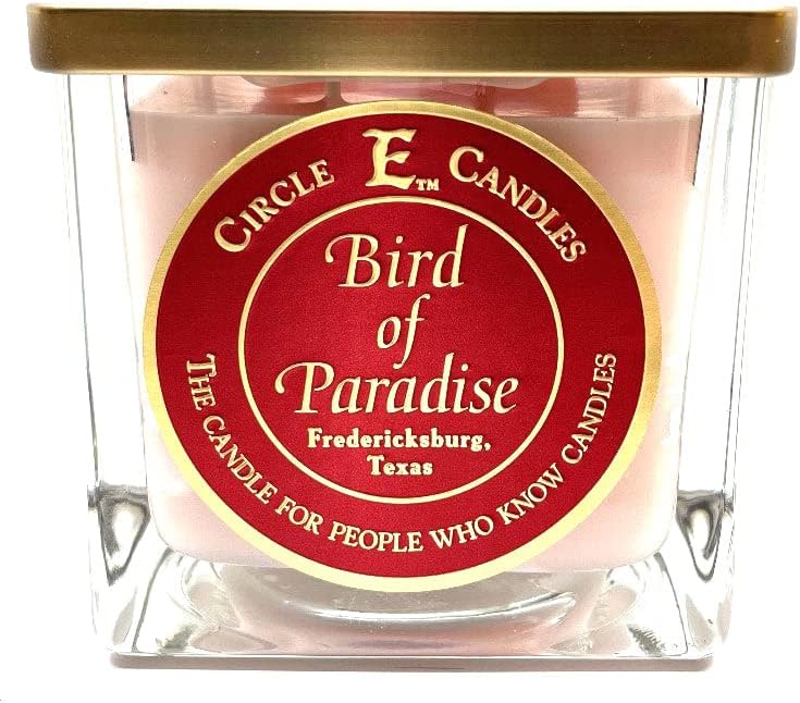 Circle E Candles , Bird of Paradise Scent, Medium Size Jar Candle, 22oz, 2 Wicks - Image 1