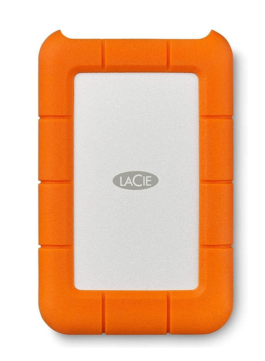 LaCie STFR5000800 5TB Rugged Mini USB 3.1 USB-C + USB 3.0 Portable 2.5 Inch Shock Drop and Crush Resistant External Hard Drive for PC and Mac