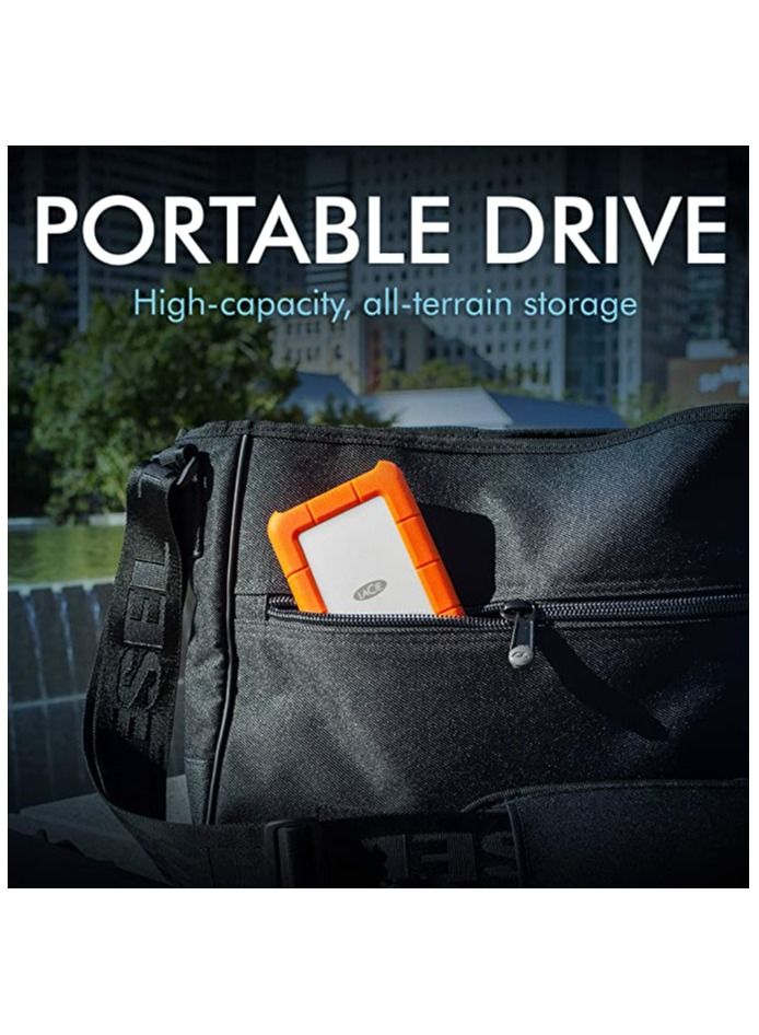 لاسي LaCie STFR5000800 5TB Rugged Mini USB 3.1 USB-C + USB 3.0 Portable 2.5 Inch Shock Drop and Crush Resistant External Hard Drive for PC and Mac - Image 3