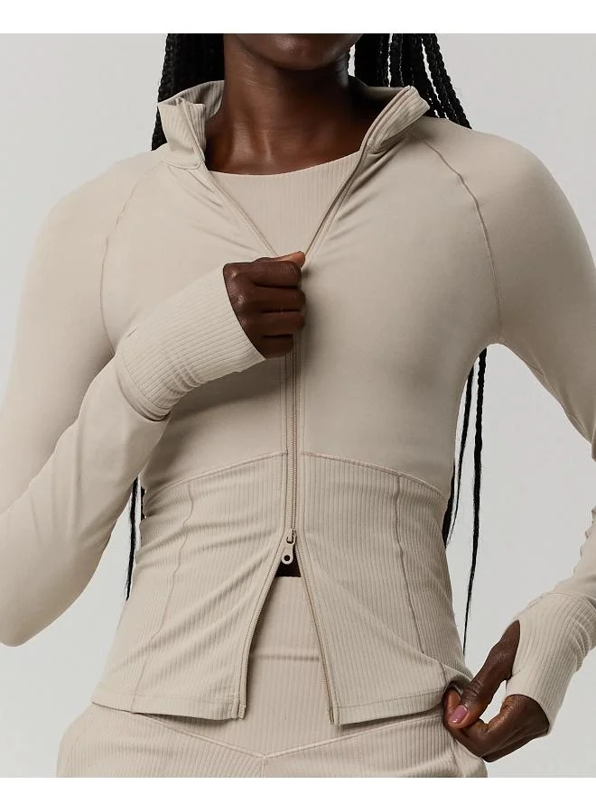 Aerie OFFLINE By Aerie Real Me Long Sleeve Mock Neck Full Zip