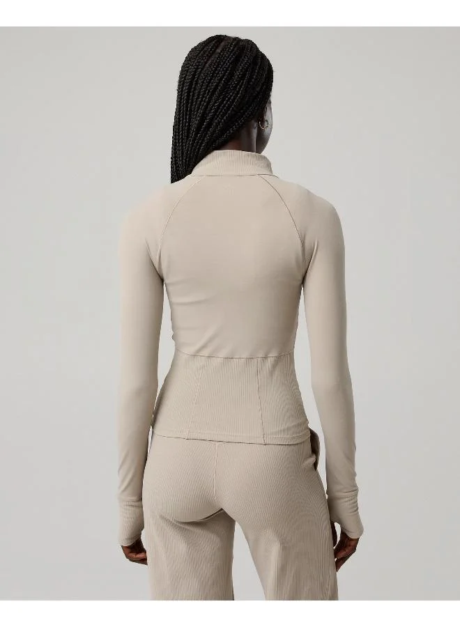 Aerie OFFLINE By Aerie Real Me Long Sleeve Mock Neck Full Zip