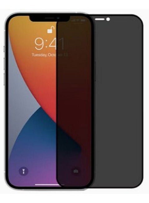 Privacy Anti-Spy Tempered Glass Screen Protector For Apple IPhone 12 Pro Max Black