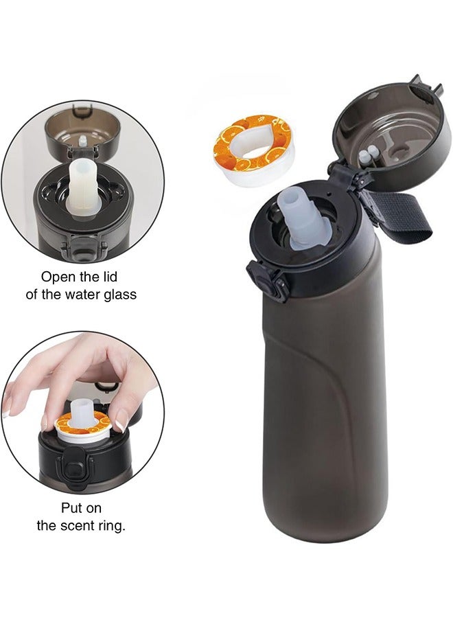 Generic Flavor Pods for Air Water Bottle, 6 pcs Compatible with 650 ML Air Drinking Water Bottle Starter Set with Flavour Capsules,0% Sugar Water Cup Suitable for Outdoor Sport - Image 2
