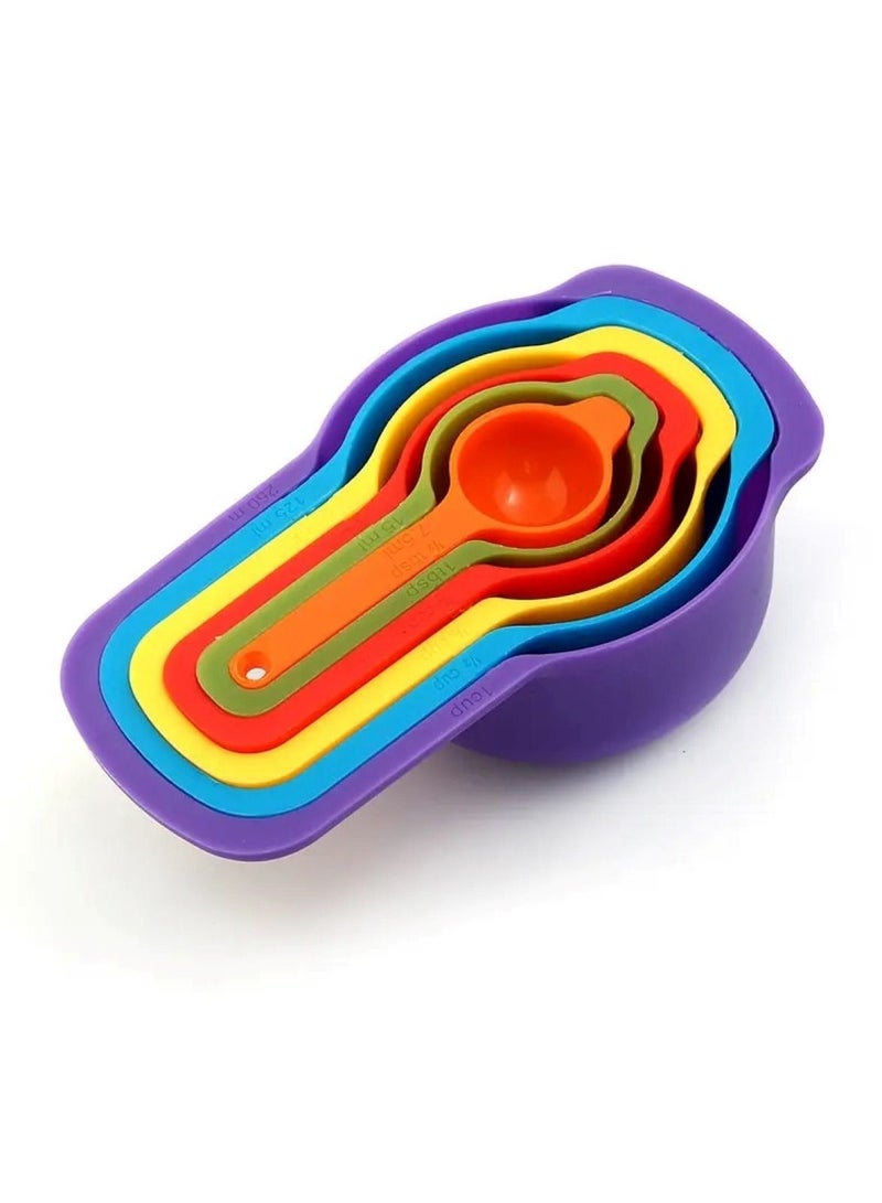 Huitich Measuring Cup Food Grade For Baking And Cooking Set Of 6 Pieces Multicolour  - Image 2