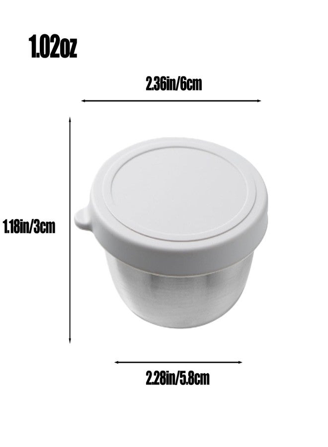 Emptycolor 6 Pack Salad Dressing Container with Lids, Reusable Sauce Containers for Lunch Box, Leakproof Stainless Steel Leakproof Small Condiment Cups, Mini Dressing & Dip Containers To Go - Image 3