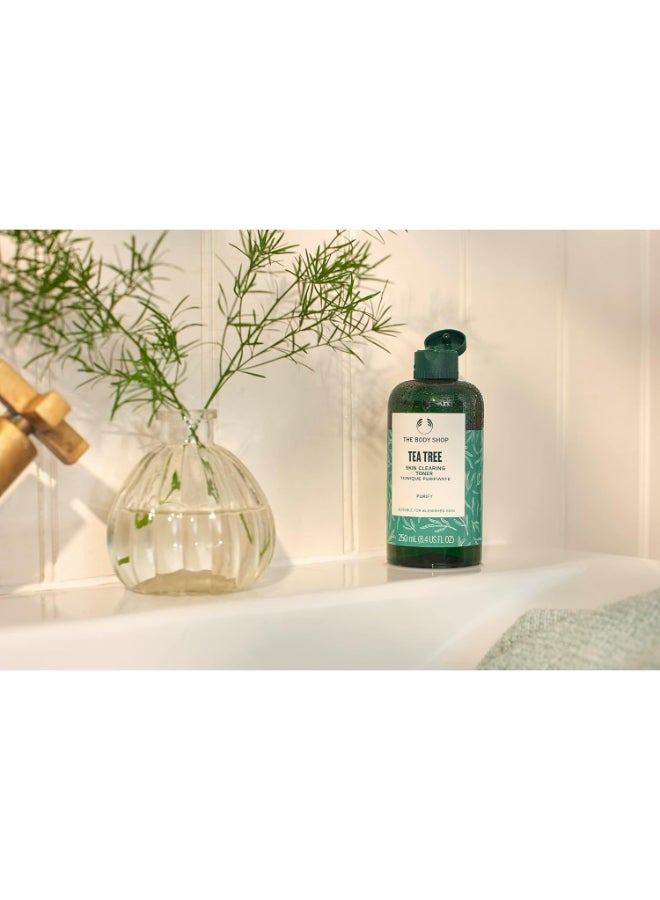 THE BODY SHOP Tea Tree Skin Clearing Toner with Salicylic Acid & Tea Tree Oil | Mattifies Skin, Reduces Blemishes, Removes Grime, Gently Exfoliates Dead Skin | Vegan, Dermatologically Tested, Suitable for Blemish-Prone Skin, 250ml - Image 3