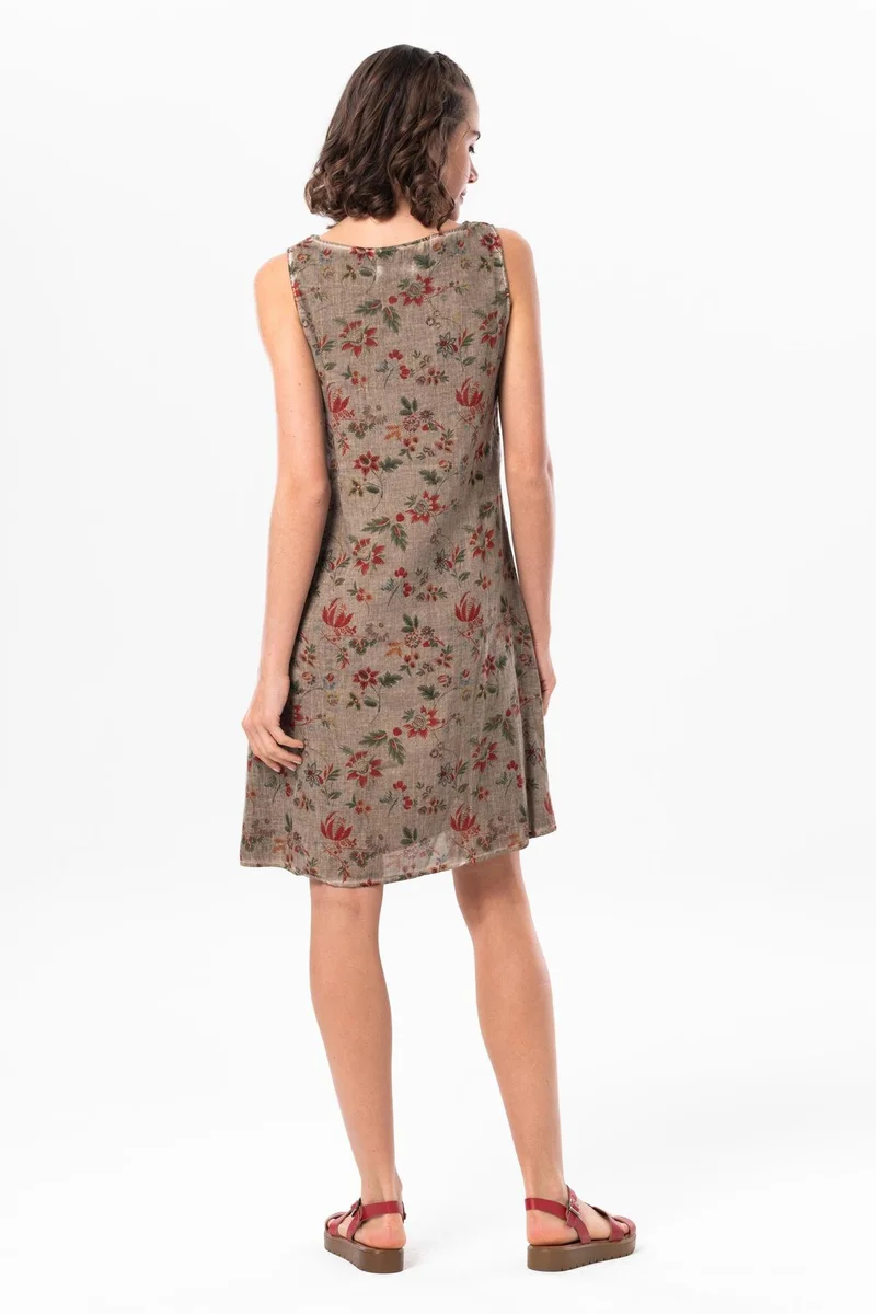 اليش شيل بيزي Sleeveless Sile Cloth Belkis Short Summer Dress Toprak Tprk