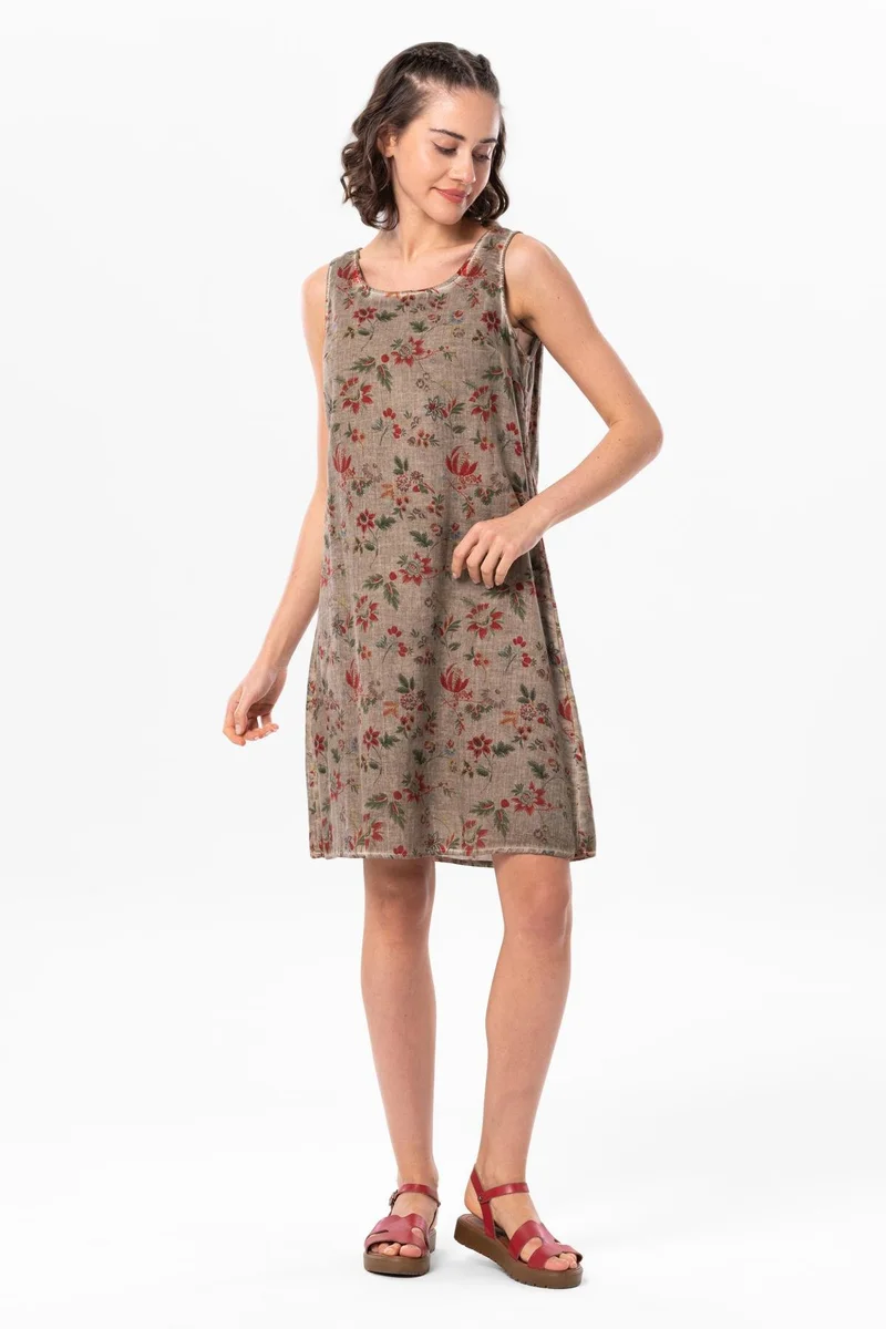 اليش شيل بيزي Sleeveless Sile Cloth Belkis Short Summer Dress Toprak Tprk