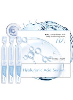 KOEC Ultra Hydrating Deep Moisturizing Serum 5% Hyaluronic Acid Smoother Skin|Pre-makeup SkinCare|Anti-Aging Serum for face Single-Use Vials Skincare for Dry and Sensitive skin(1.5 ml)*30  - Image 1
