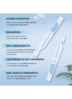 KOEC Ultra Hydrating Deep Moisturizing Serum 5% Hyaluronic Acid Smoother Skin|Pre-makeup SkinCare|Anti-Aging Serum for face Single-Use Vials Skincare for Dry and Sensitive skin(1.5 ml)*30  - Image 4