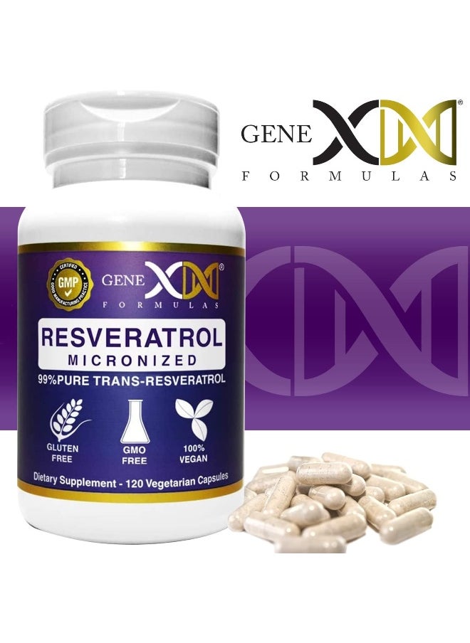 Genex Formulas - Genex Formulas Trans Resveratrol 1000mg Serving 99% Pure Micronized Pharmaceutical Grade Trans-Resveratrol + Bioperine Extract - Image 1