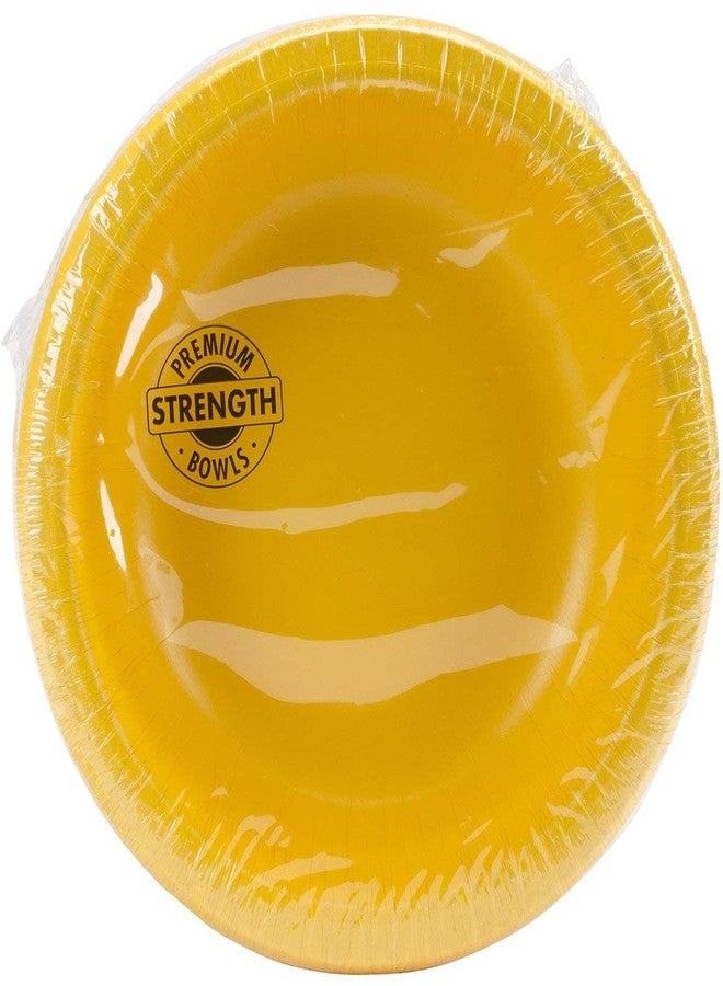 Creative Converting Touch of color 20Count Paper Bowl, 20 oz, Schoolbus Yellow