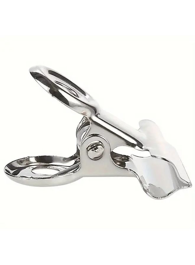 Silver Metal Hinge Spring Clips 20pcs Small Large for Office Food Bags Crafts Photos - Image 2