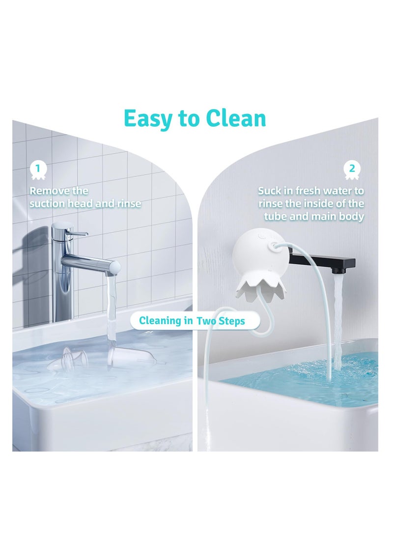 KASTWAVE مُصَاص أنف كهربائي للأطفال، درجة احترافية، صامت وقابل لإعادة الشحن، مُصَاص أنف تلقائي للأطفال الرضع، منظف الأنف - Image 4