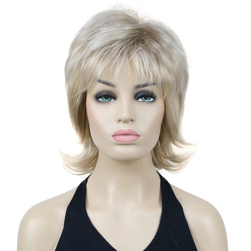Lydell 16 Long Soft Shaggy Layered Wig Classic Cap Full Natural Synthetic Wigs 15BT613 Blonde Mix